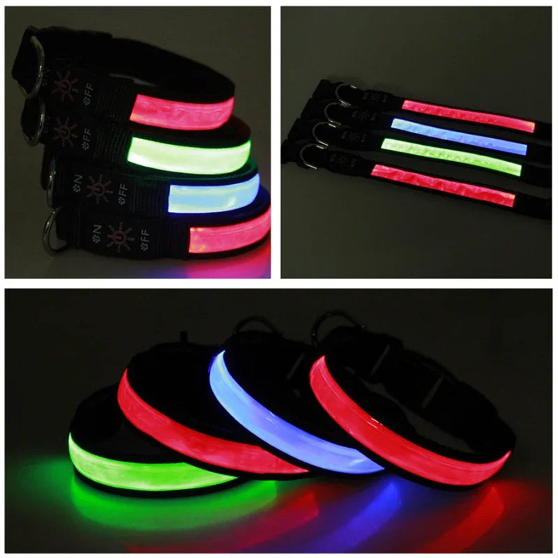 LED Glowing Dog Collar Adjustable Flashing