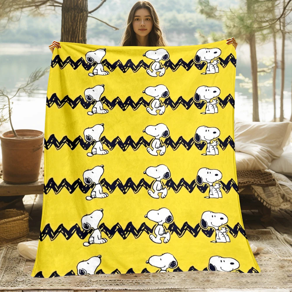 Snoopy,Cute Cartoon HD Art Print Blanket.