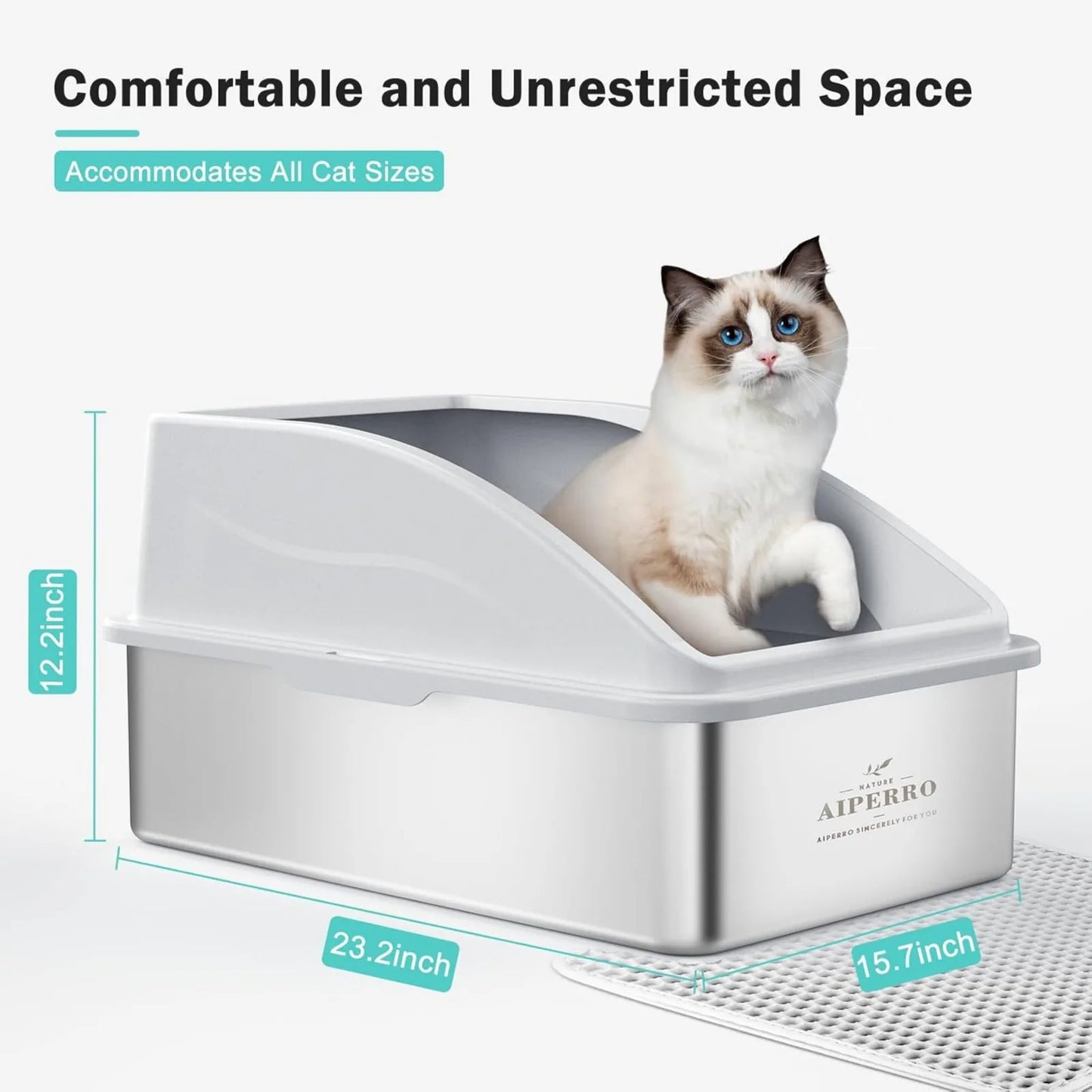 US Stainless Steel Litter Box