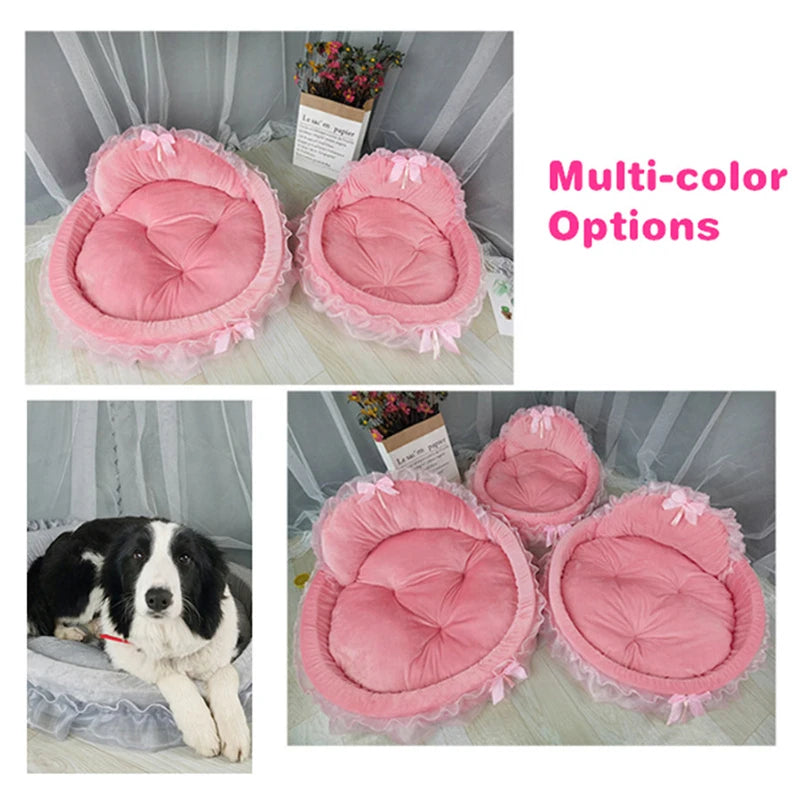 Cute Bow Lace Dog Bed