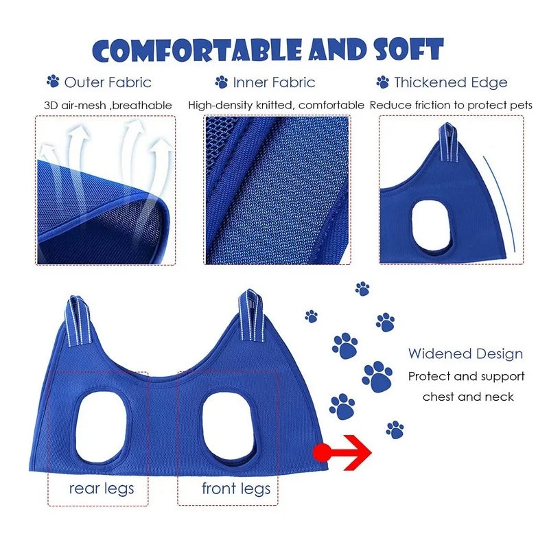 Dog Cat Grooming Hammock Fixed Bath Bag