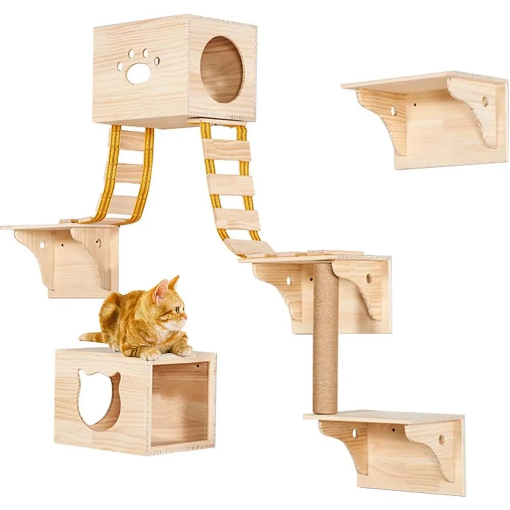 9pcs Wall Wood Climber Set