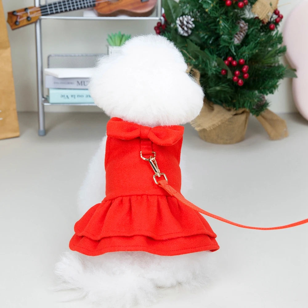 Christmas Dog Dresses For Small Dogs Red Princess Dress