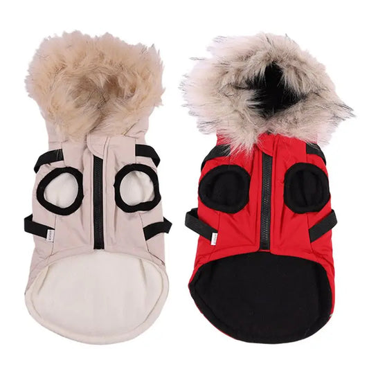 Winter Pet Dog Jacket With Harness