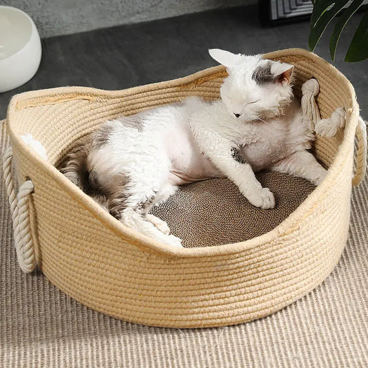 Handcrafted Rattan Cat Bed Puppy Kenne