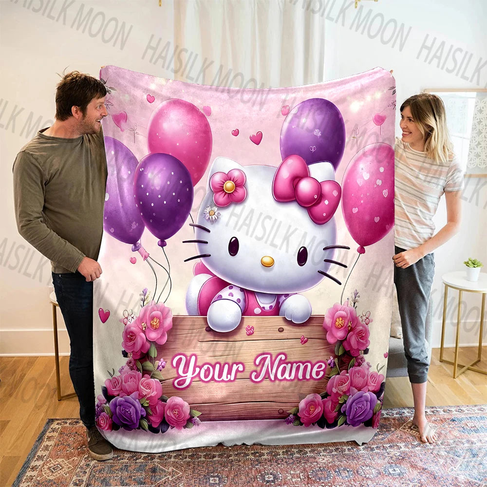 (Memo U Name) Sanrio Hello Kitty Printed Blanket