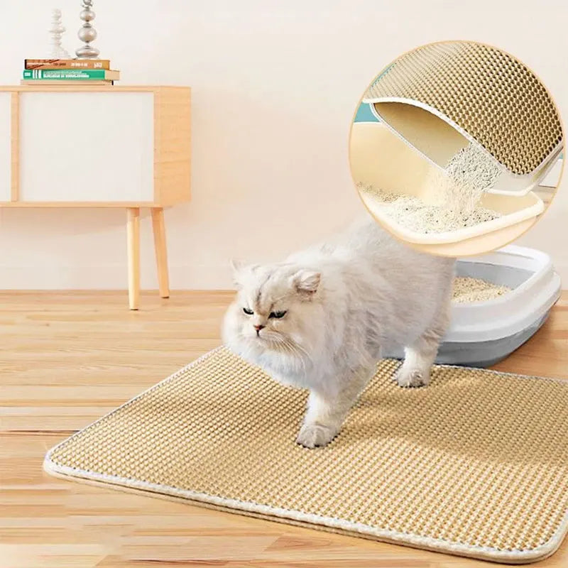 Pet Cat Litter Mat Waterproof Double Layer