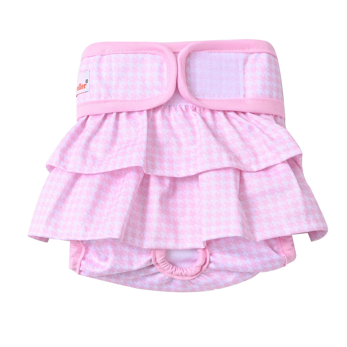 Washable Female Dog Diaper Cute Houndstooth Dress Short Underware Belly Bands Reusable Pet Panties Sanitary Pant Diapers