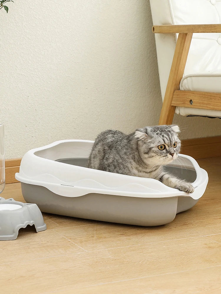 Semi-enclosed Litter Box Spatter-proof