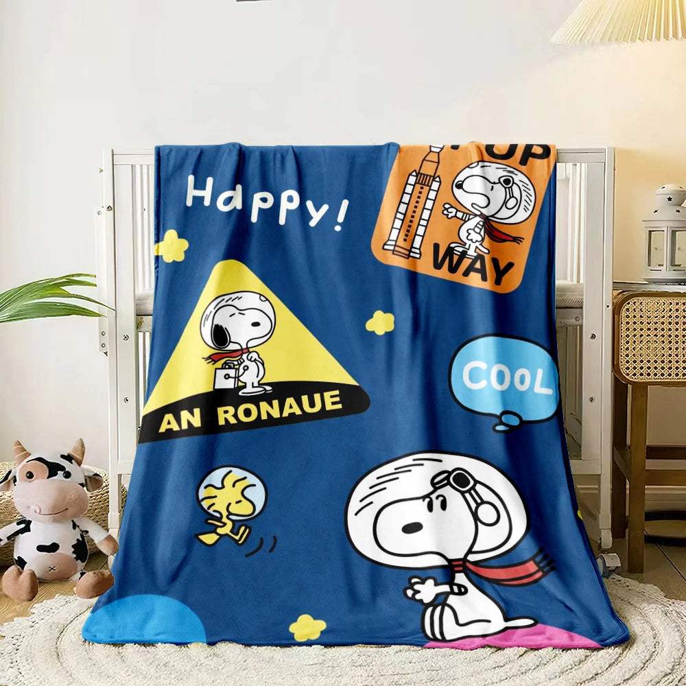 Snoopy Cute Cartoon Print Blanket