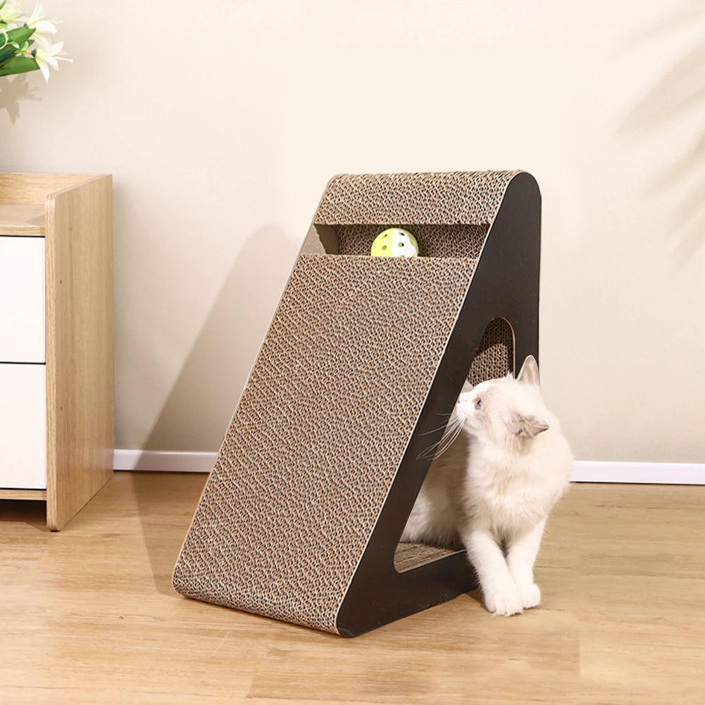 2 In 1 Cat Scratcher Cardboard Triangles