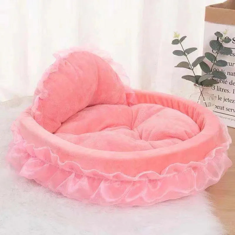 Cute Bow Lace Dog Bed