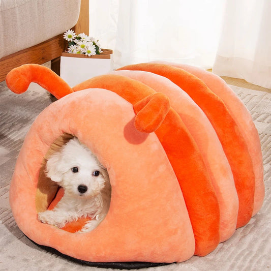 Pet autumn and winter cat bed semi -closed