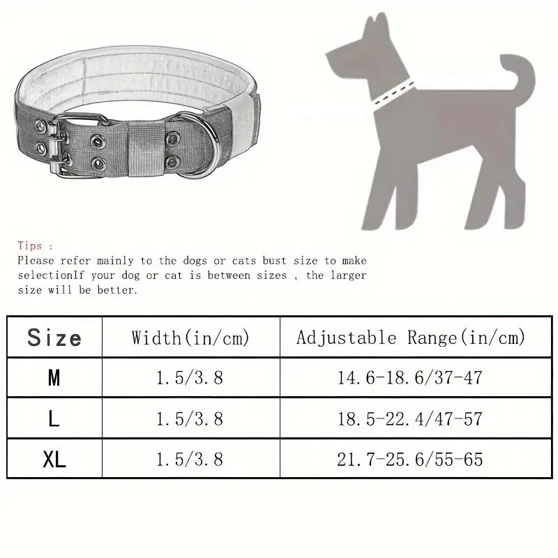 Comfort-Fit Heavy-Duty Nylon Dog Collar-Adjustable.