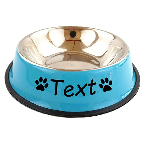 Custom Name Dog Cat Stainless Steel Bowl