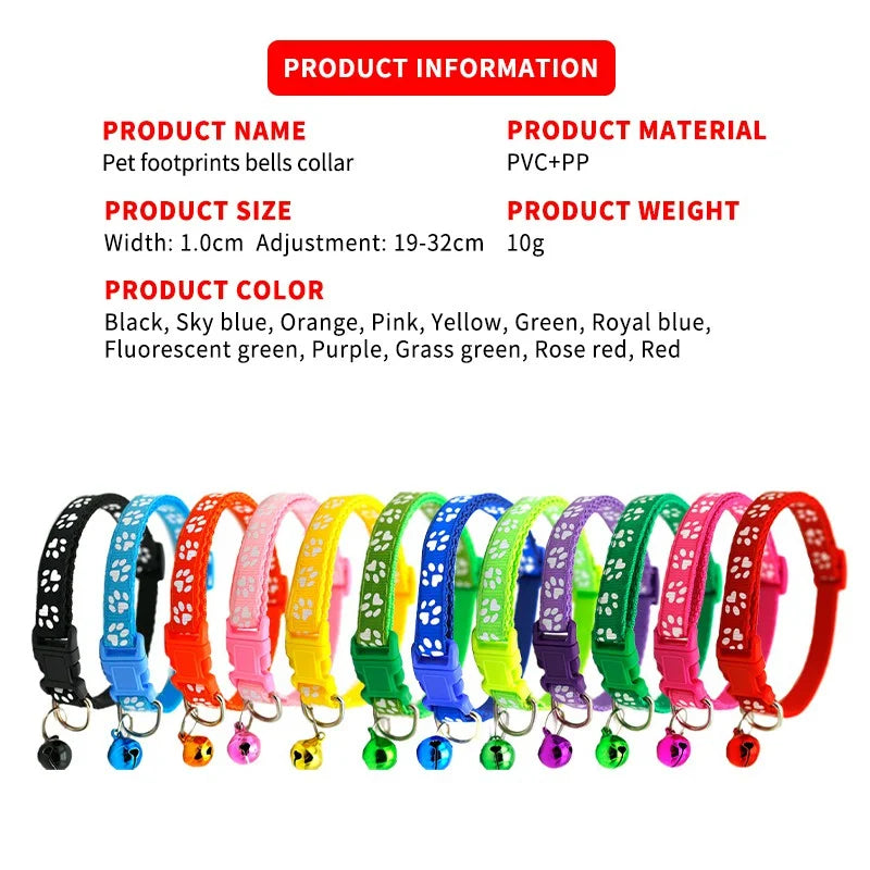 New Colorful Dog Collar Pet With Bell