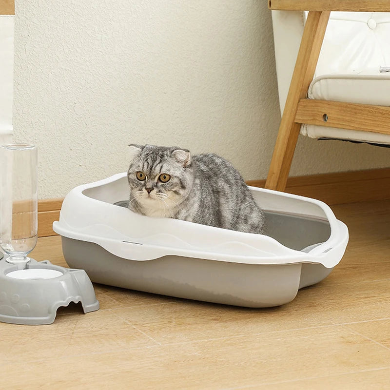 Semi-enclosed Litter Box Spatter-proof