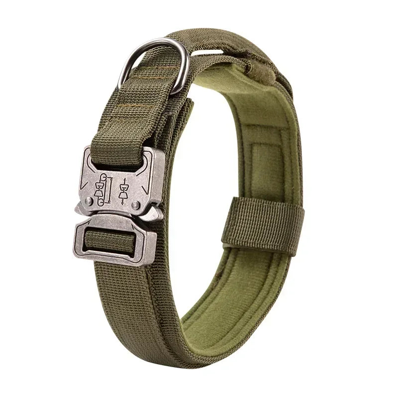 Nylon Tactical Dog Collar with Handle,