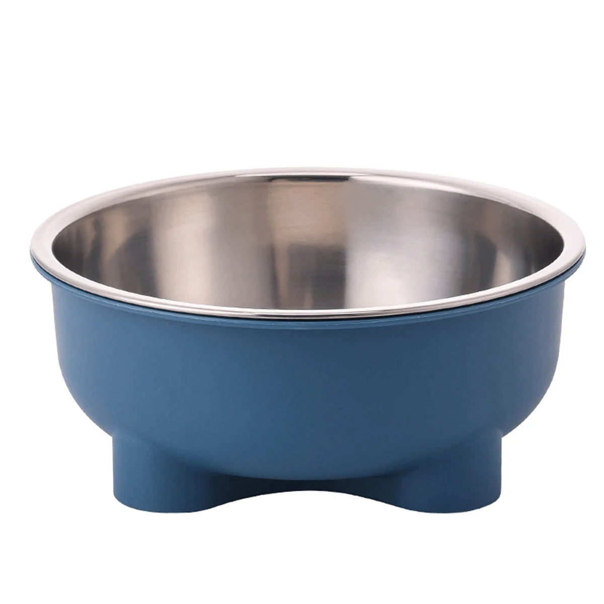 A stainless steel pet dog bowl is anti slip