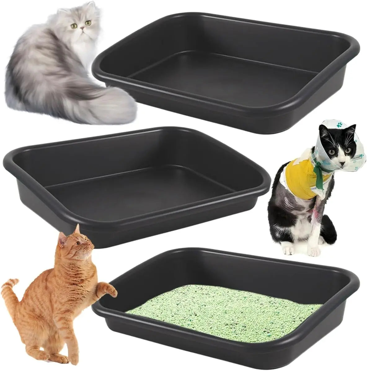 Premium litter box, oversized pet litter box