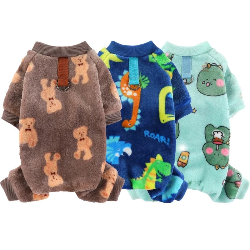 Soft Flannel Dog Pajamas for Small Medium Large Dogs