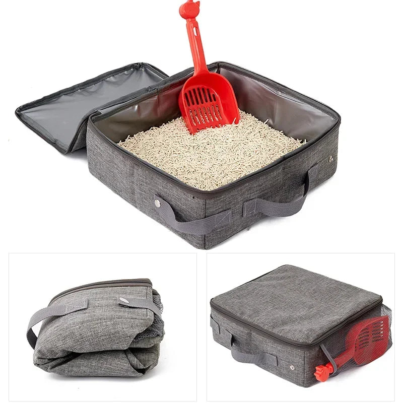 Foldable Cat Travel Litter Box