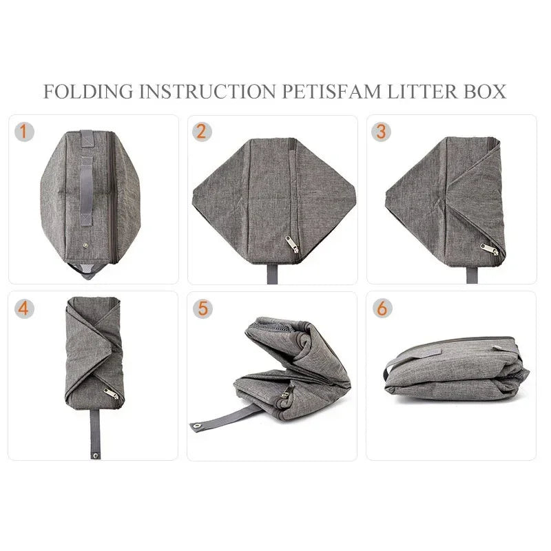 Foldable Cat Travel Litter Box