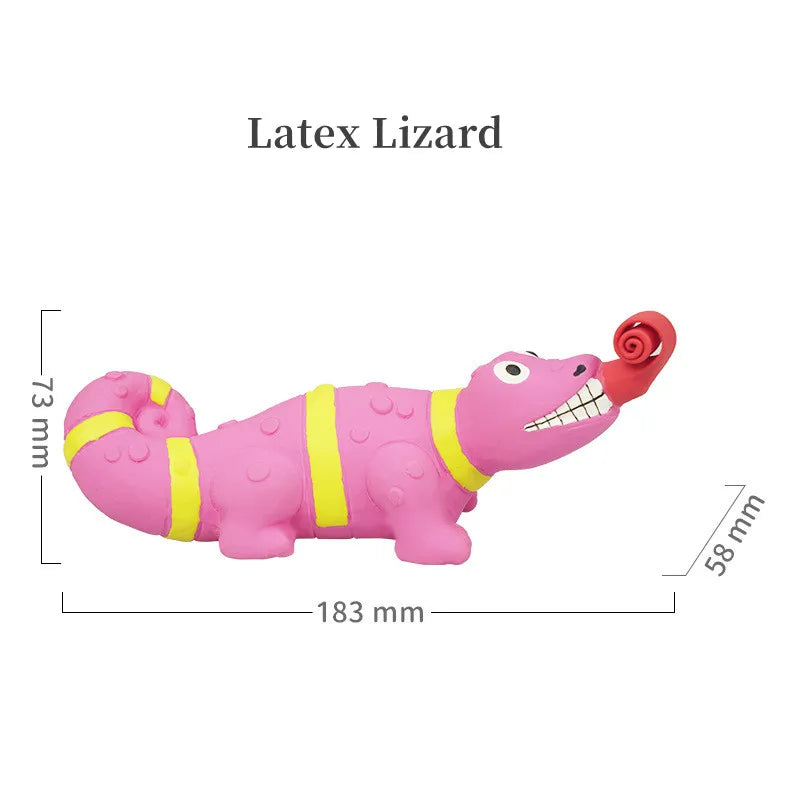 New dog toys latex tongue lizard