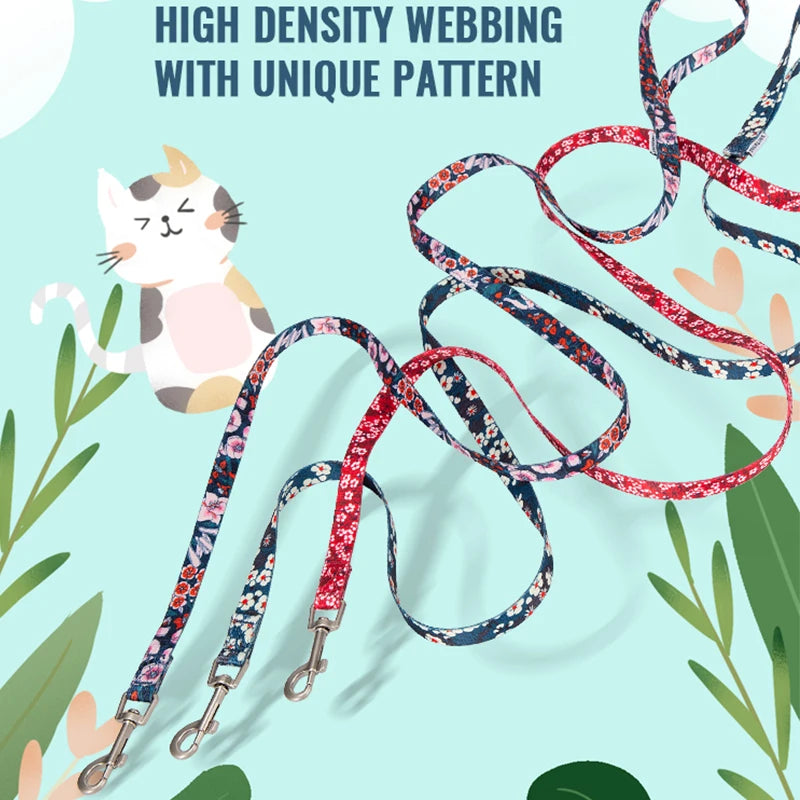 Floral Pet Leash Spring Design