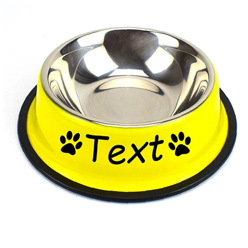 Custom Name Dog Cat Stainless Steel Bowl